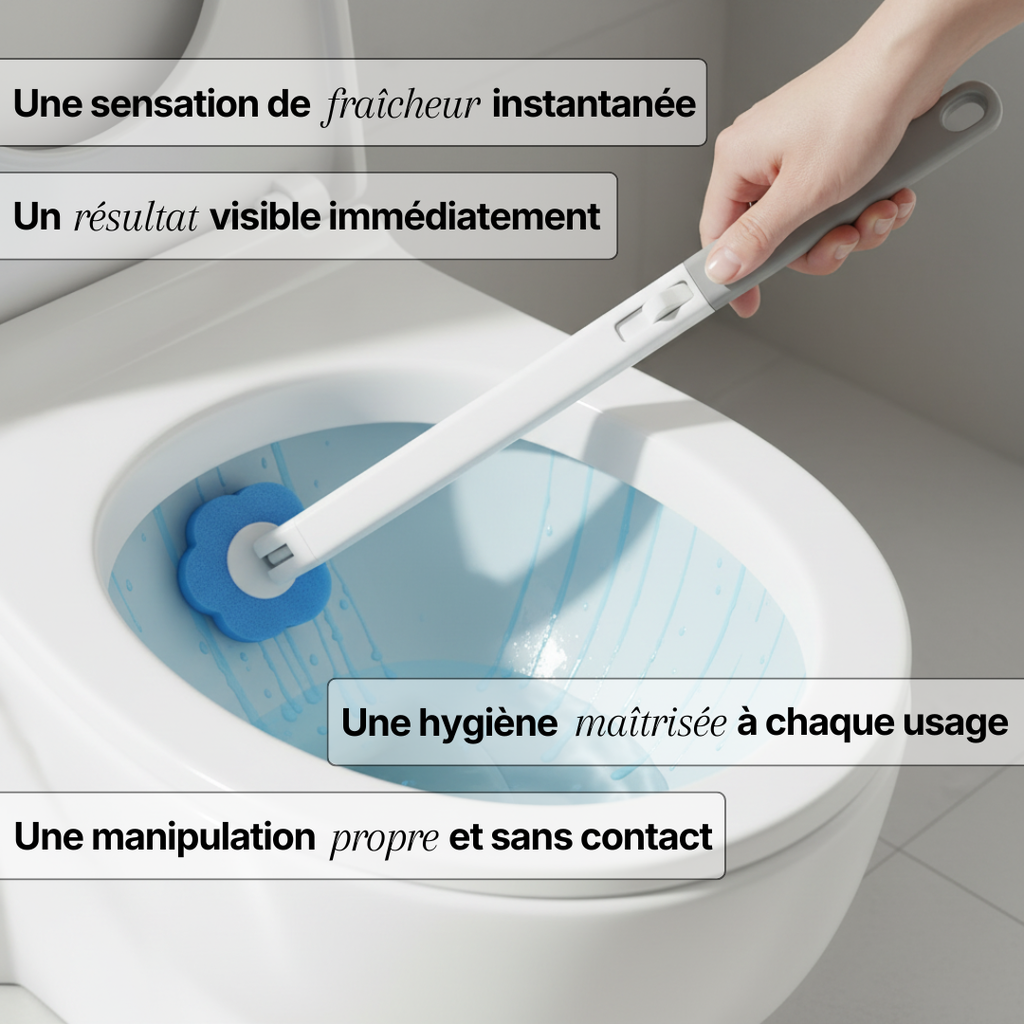Brosse de toilette MyCleanPad™ - Nettoyage efficace !
