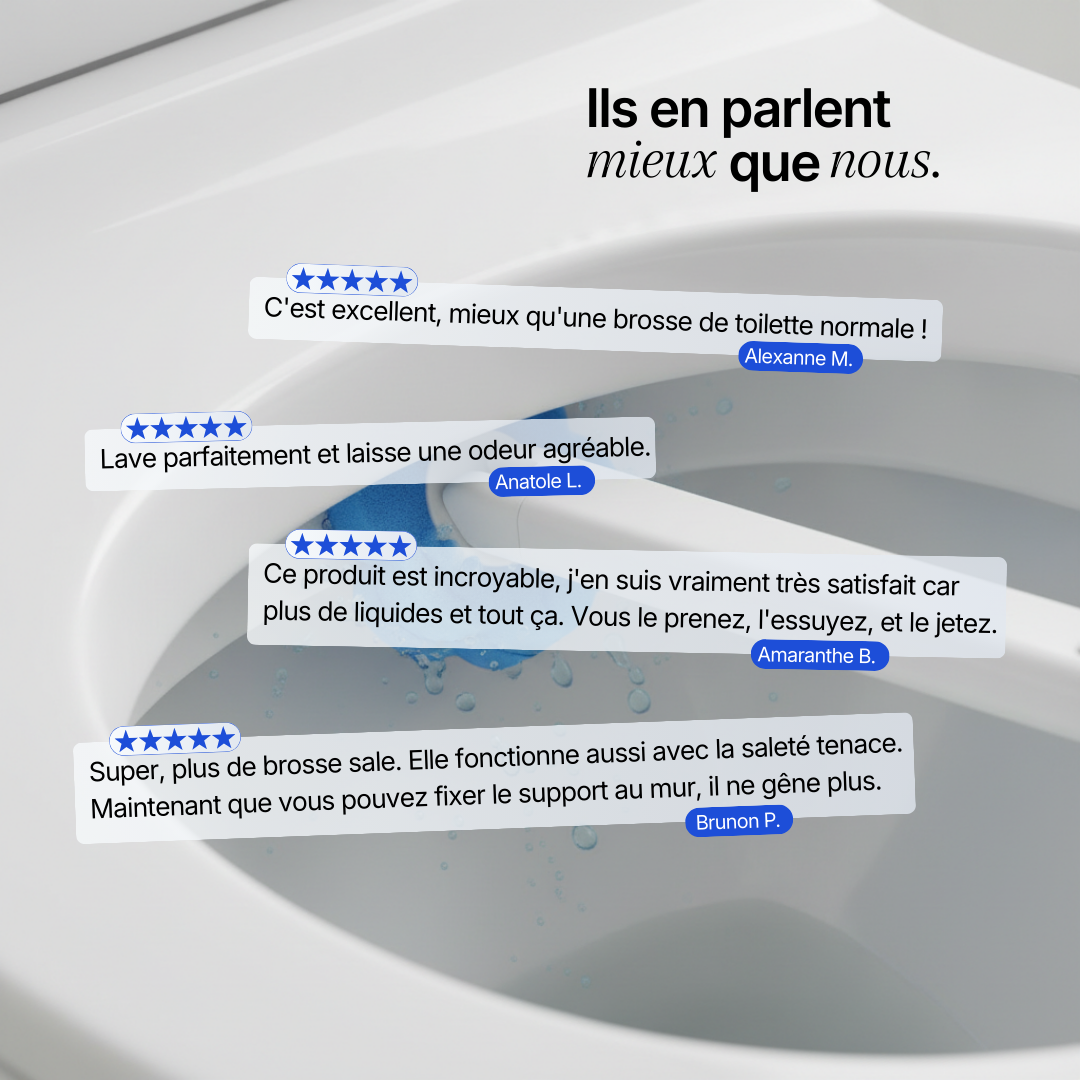Brosse de toilette MyCleanPad™ - Nettoyage efficace !